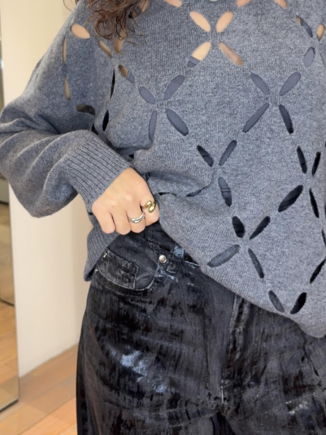 JEANS SPALMATO DENIM BLACK MF5358D029987476 LIU JO WHITE