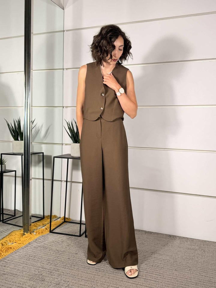gilet moro in viscosa LIA-Q044MORO HAVE ONE