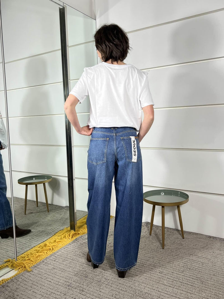jeans barrel fit seul medium blu SEOULMEDIUM BLUE TWO WAY