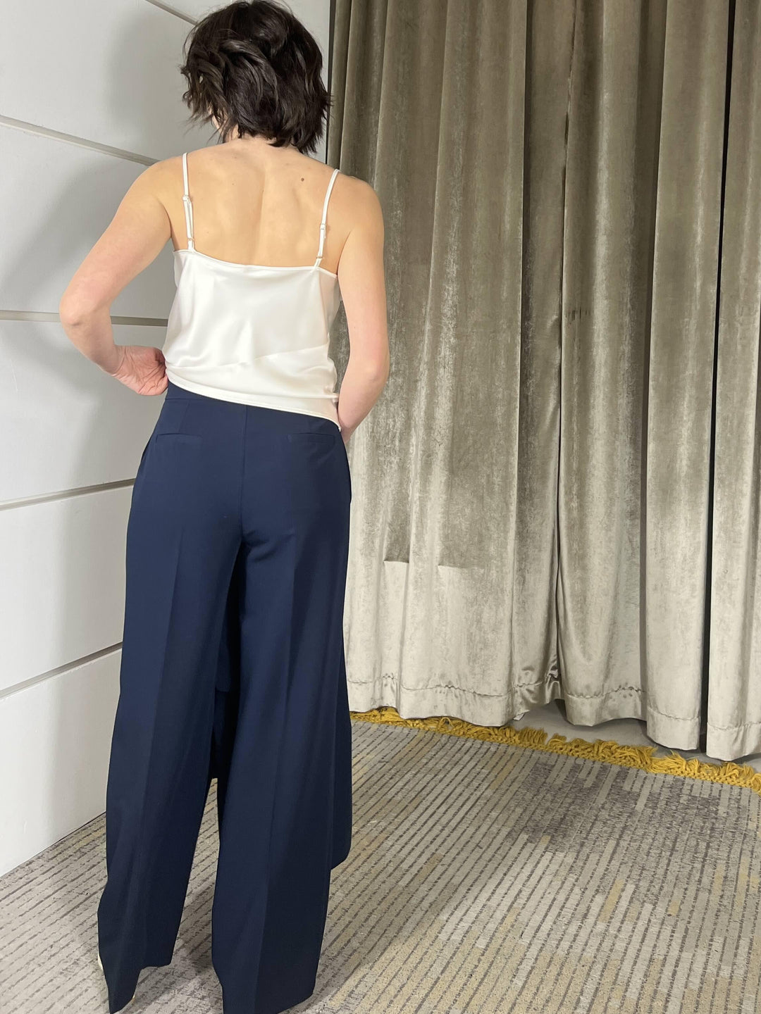pantalone a palazzo blu TAB0025BLU VICOLO
