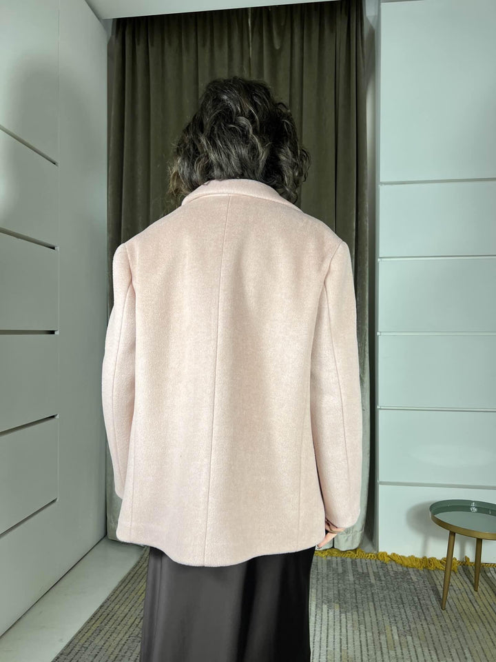 giacca cappotto over con spille rimovibili rosa TF2012ROSA VICOLO