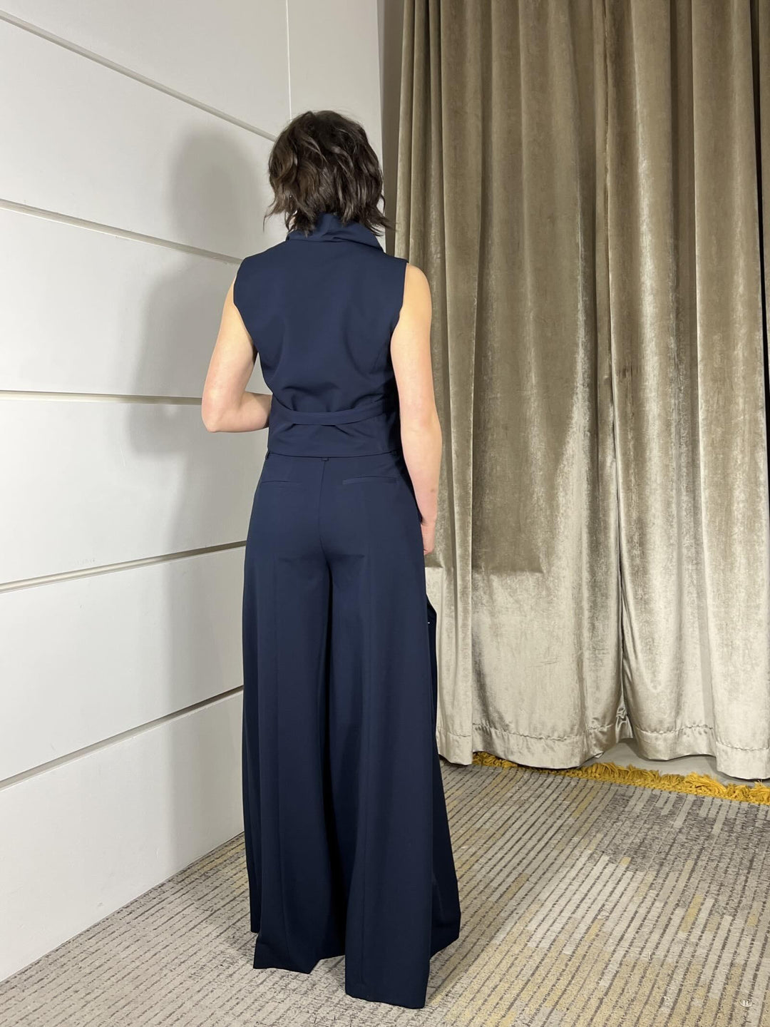 pantalone ampio blu TAB0130BLU VICOLO