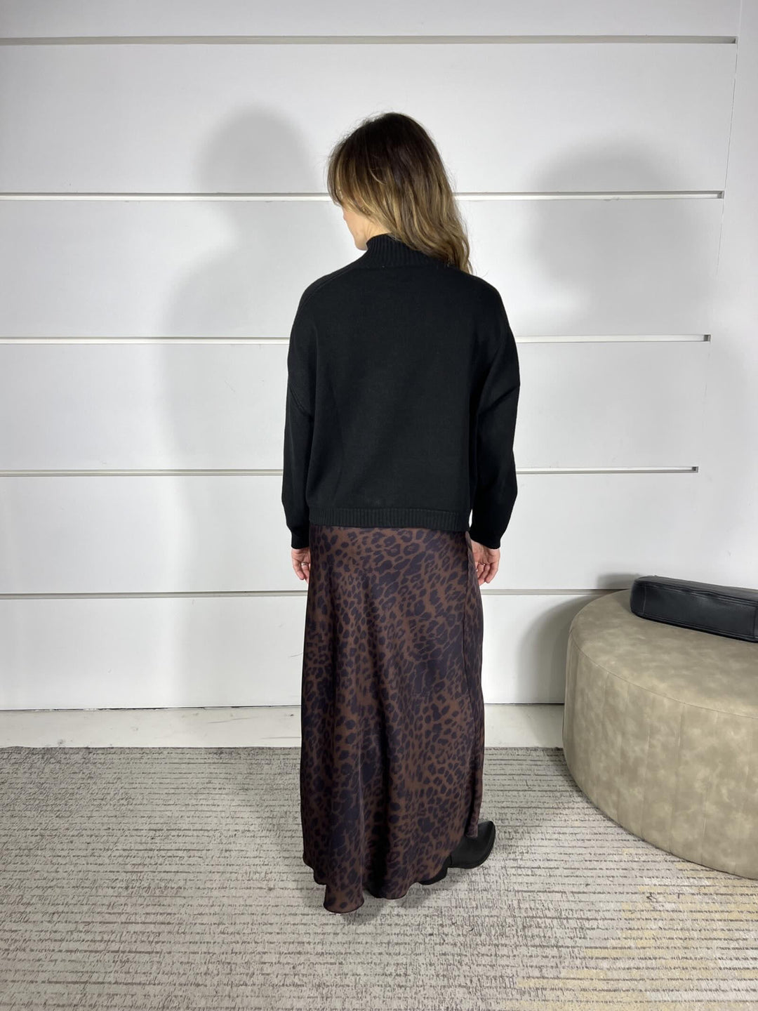 gonna lunga maculata in viscosa moro G63111RVMORO SUSY MIX