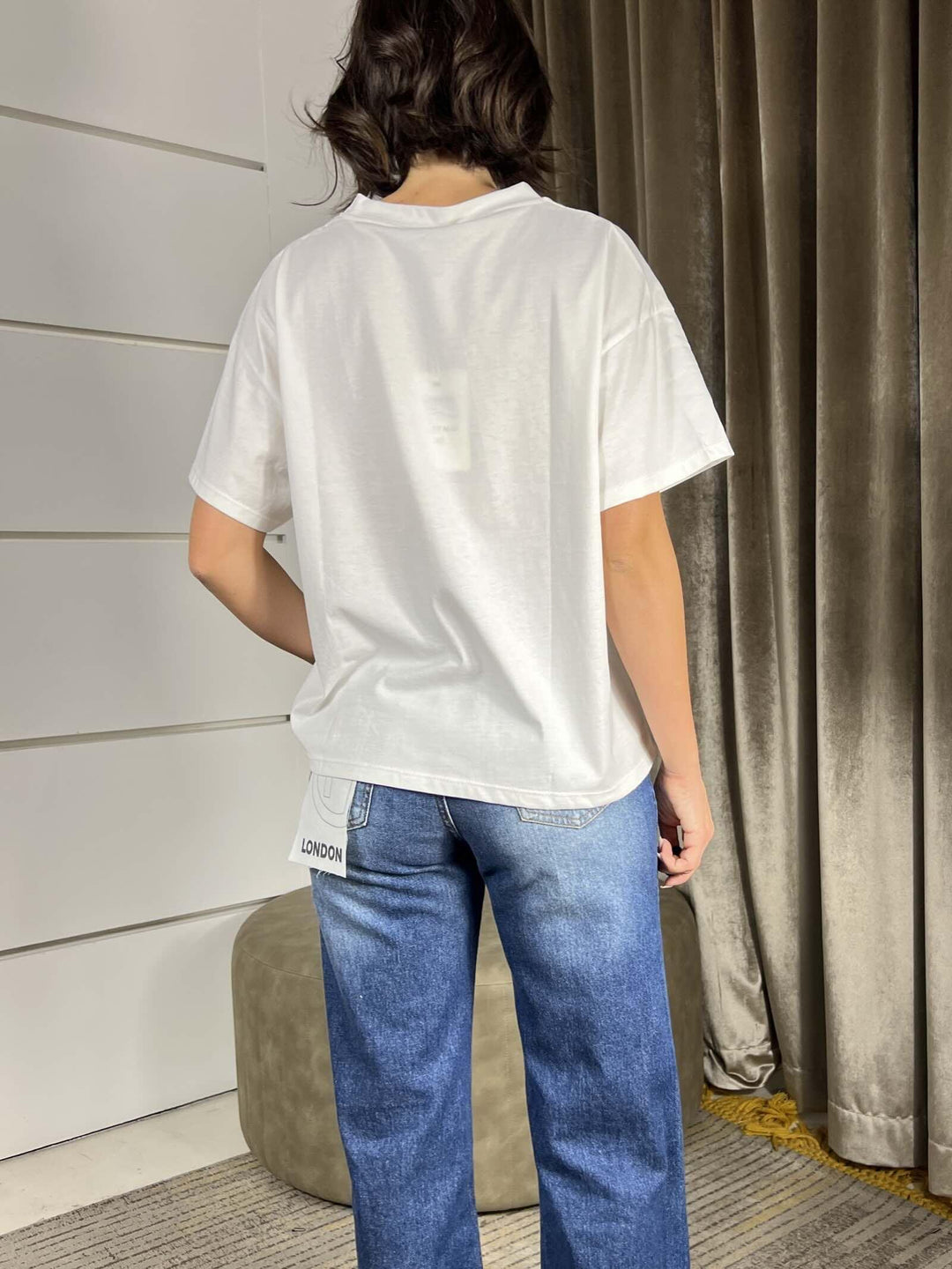 T-SHIRRT BIANCA CON SCRITTA CHIC 115381PANNA SUSY MIX