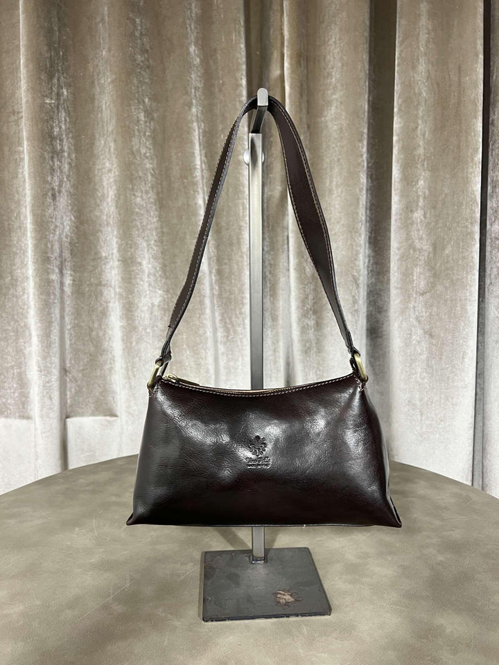 borsa in vera pelle moro a spalla con interno check 650432MORO FEMME CAFE SELECTION