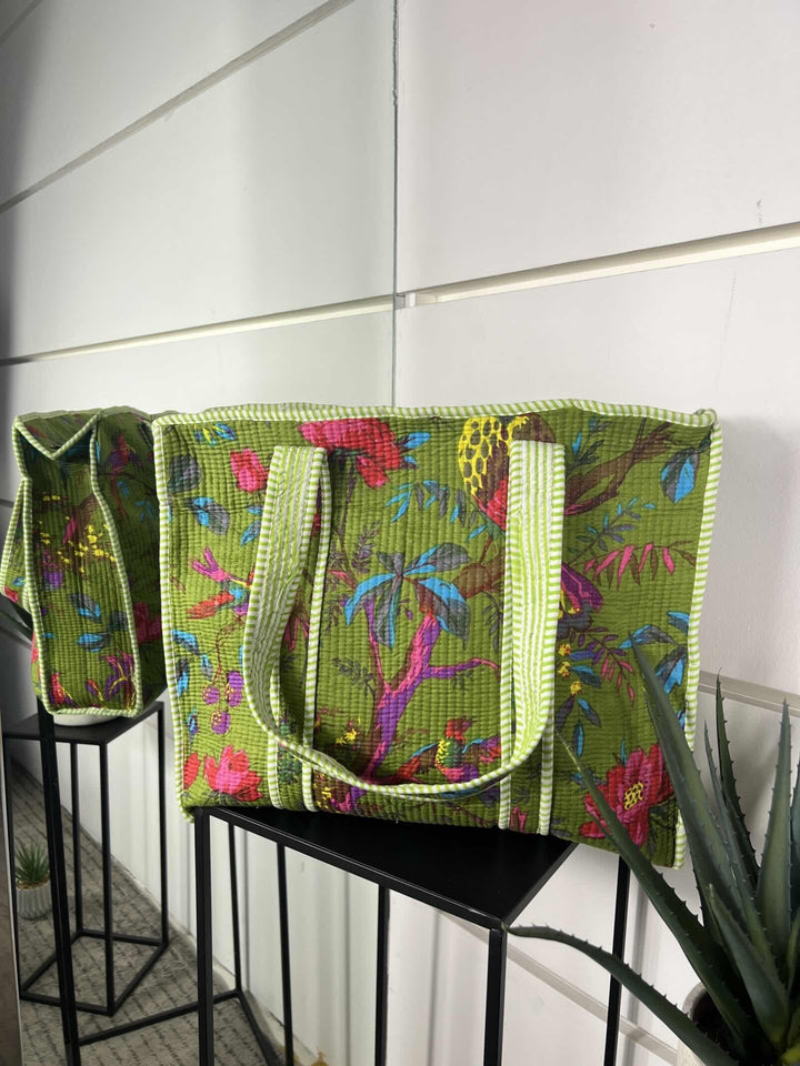 borsa in cotone con stampa papaya CO-B0225PAPAYA FEMME CAFE SELECTION