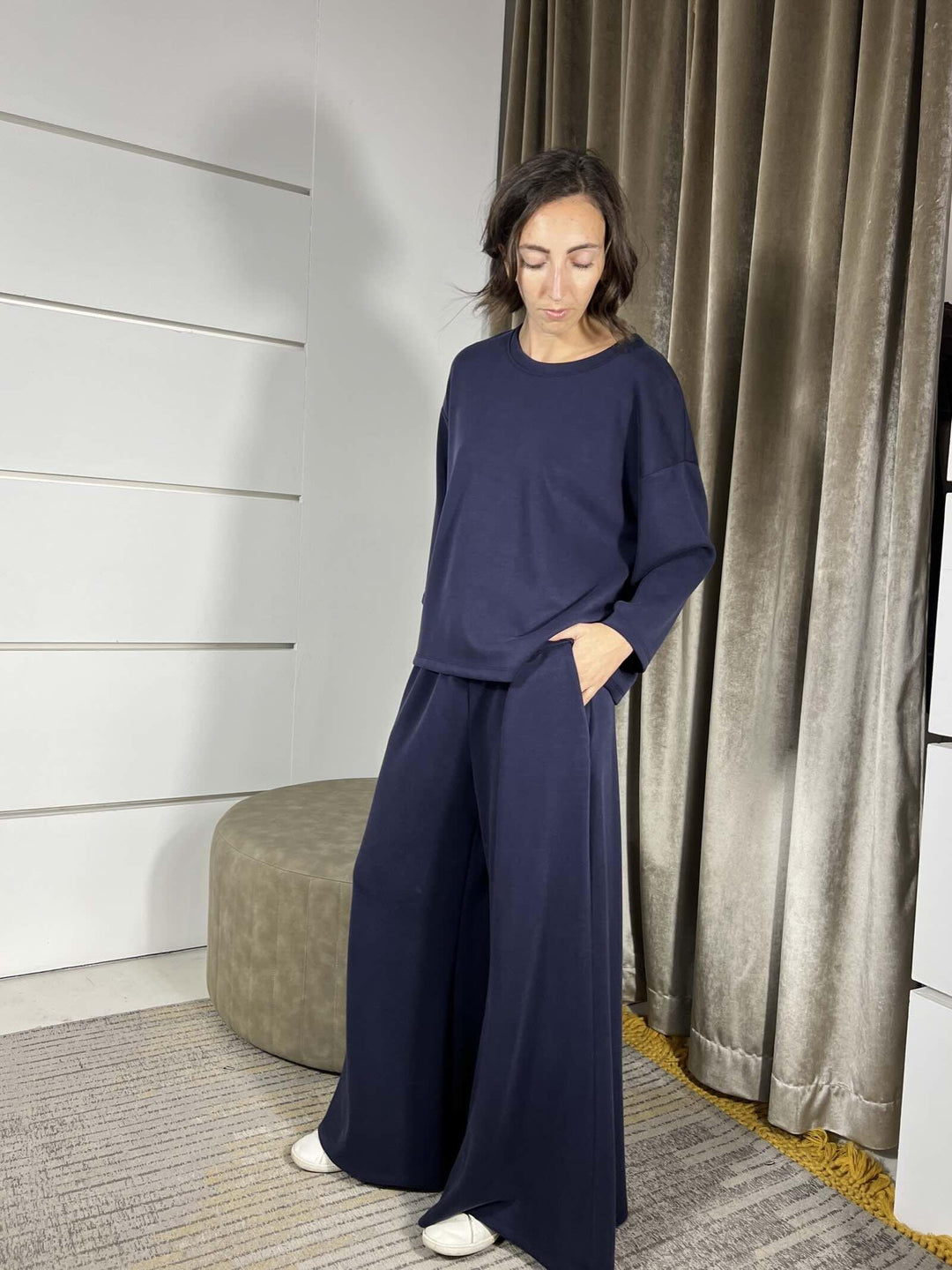 COMPLETO BLU SUSY MIX FELPA E PANTALONE ALASKABLU SUSY MIX