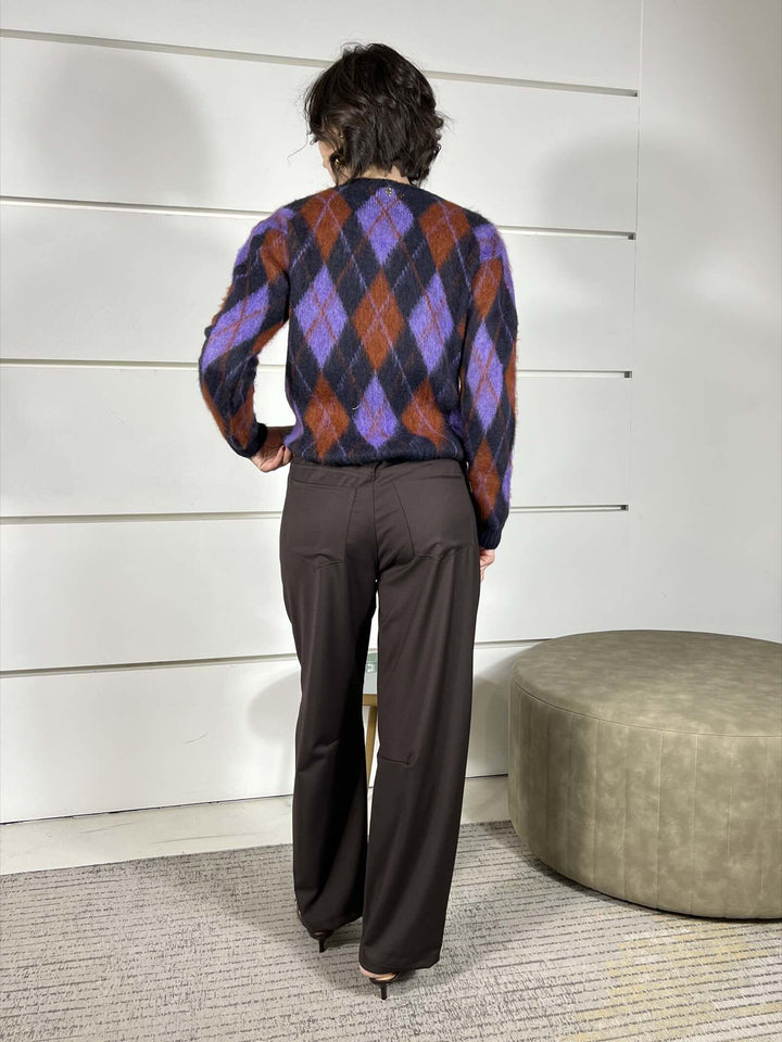 pantalone ovetto moro V01A0725MORO PHILIA LOFT