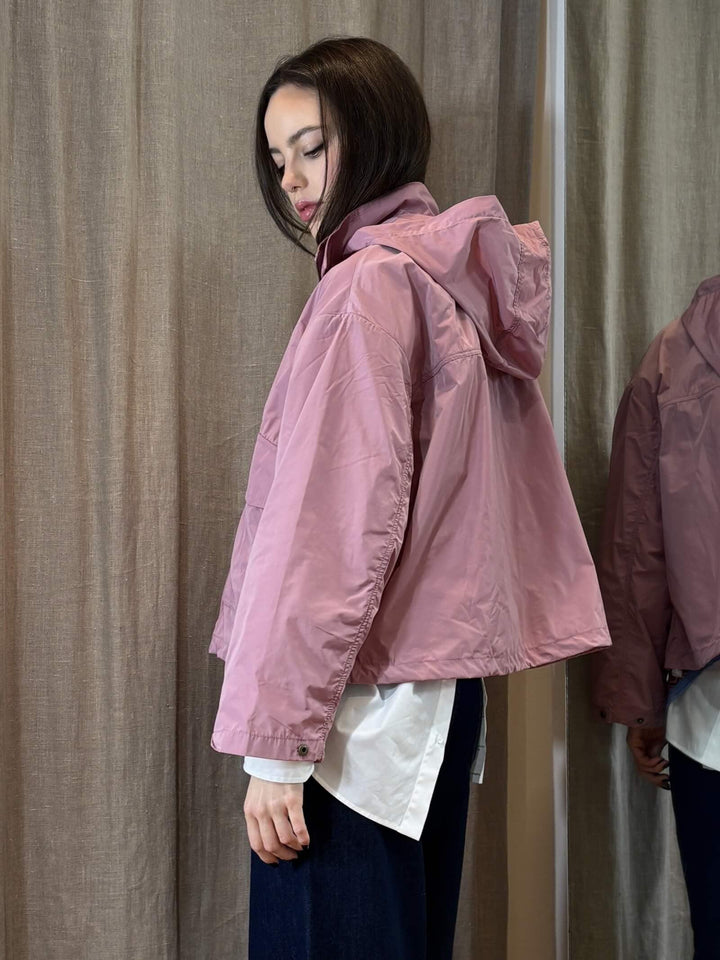parka corto leggero antivento e antigoccia malva VELIERO002 PENNY BLACK