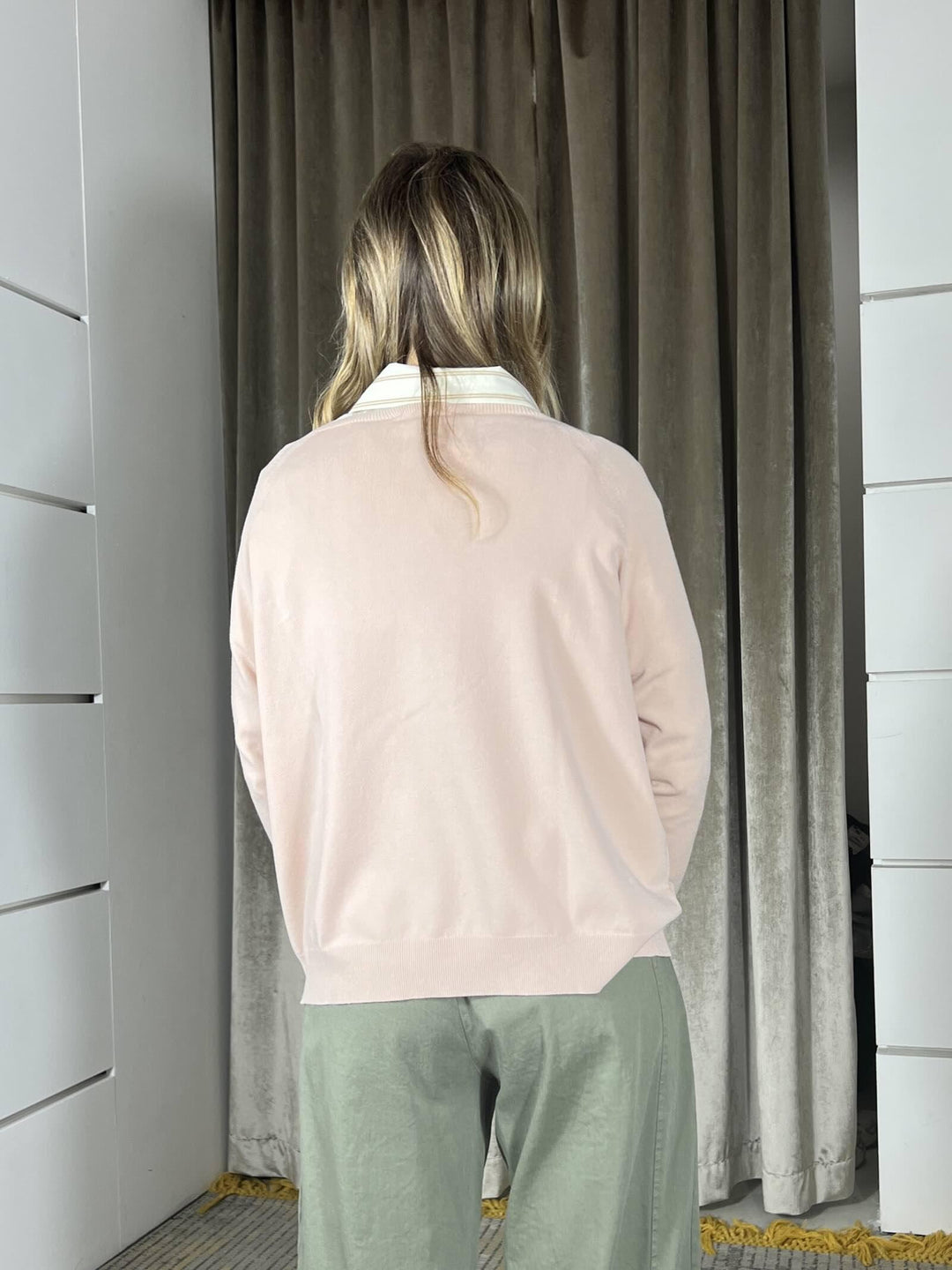 maglia vicolo over in viscosa con scollo a barca rosa 2AB2111ROSA VICOLO