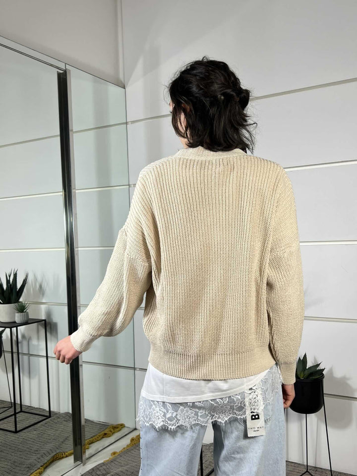 cardigan over costa inglese corda 21660CORDA SUSY MIX