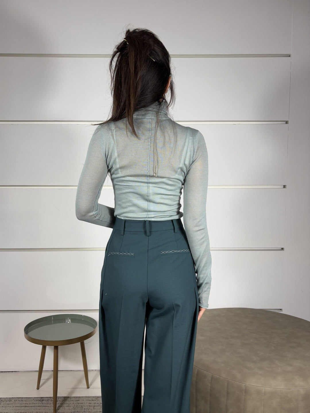 DOLCEVITA IN LANA LEGGERA COLORE VERDE 2K0347K034G618 PATRIZIA PEPE PREVIEW