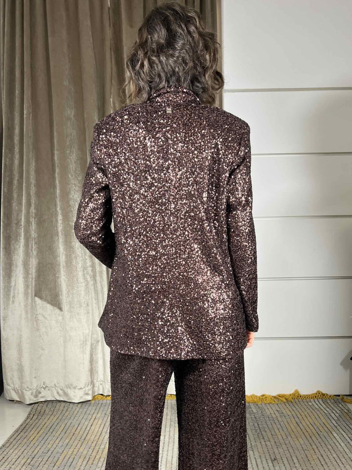 giacca con paillettes arabica marrone G185PYMA646ARABICA MANILA GRACE