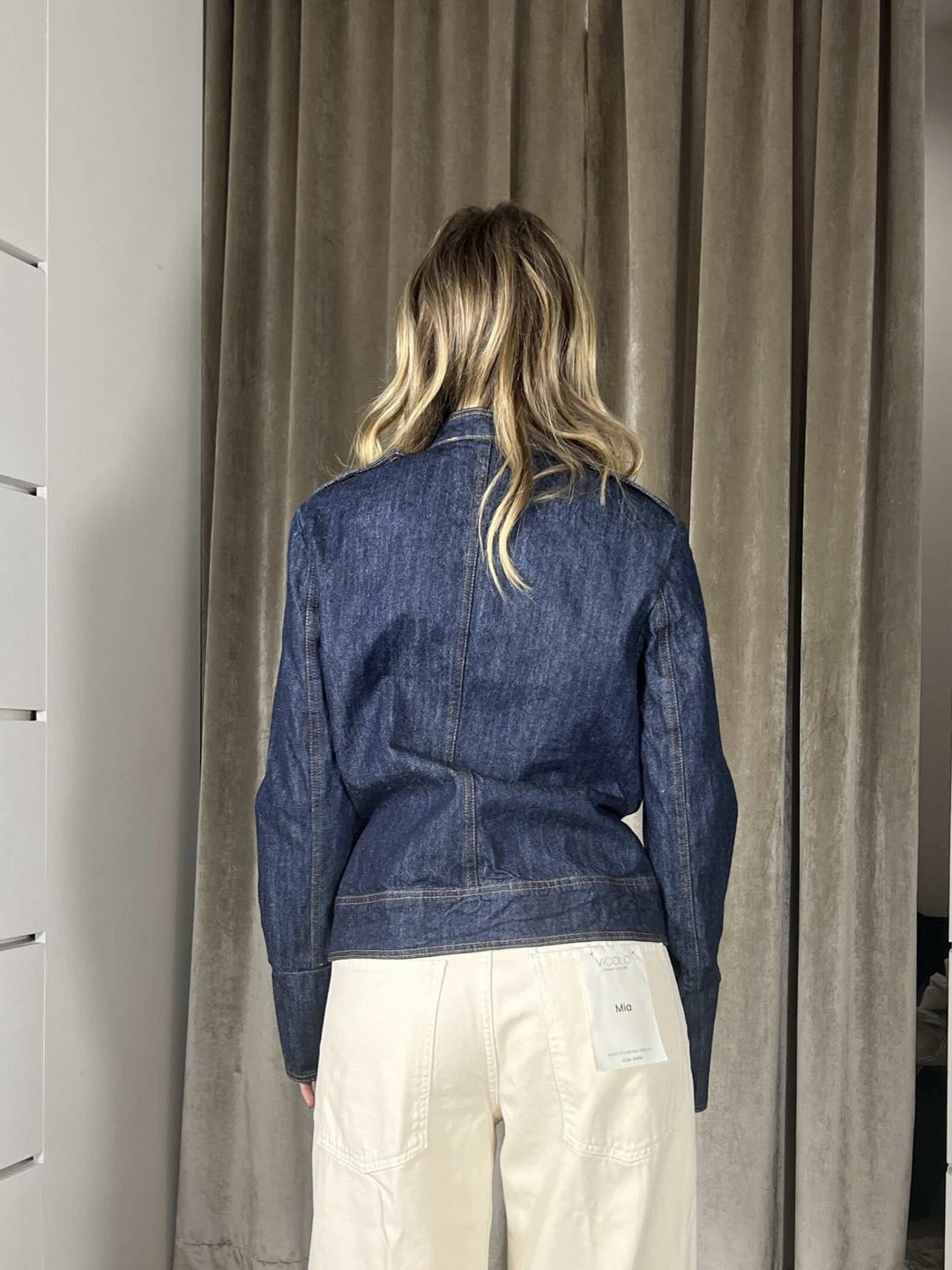 giubbotto military in denim CP727BLU TENSIONE IN