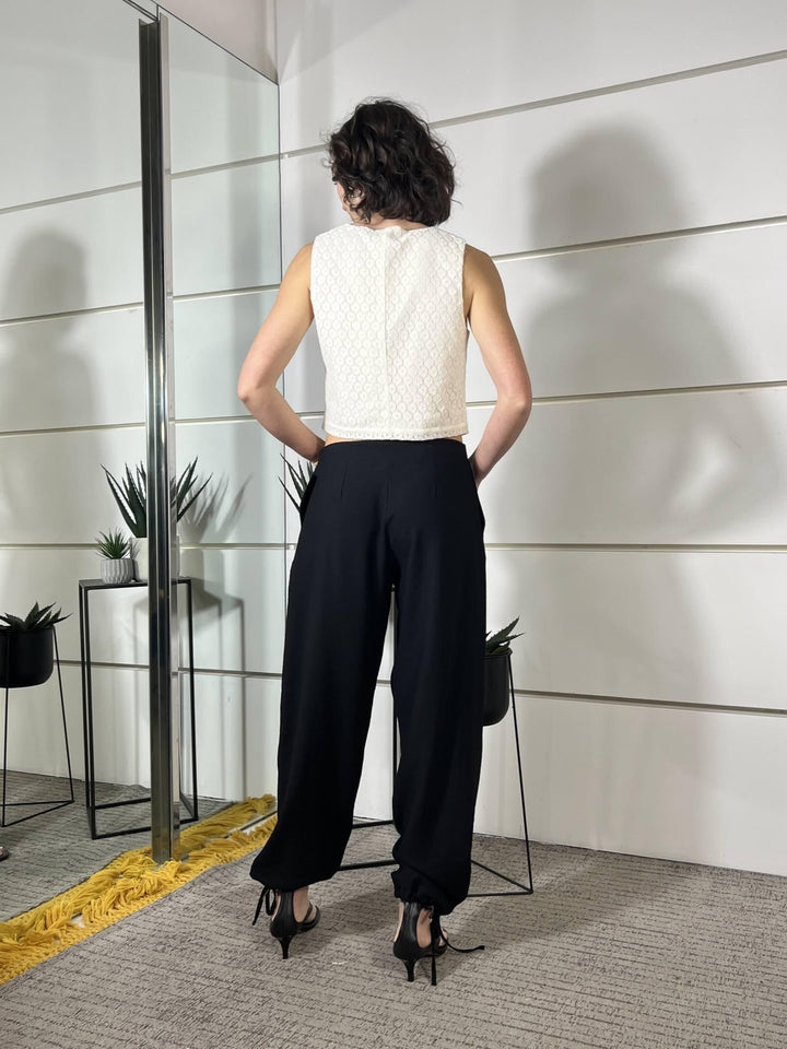 pantalone balloon nero WPA26SDNERO TWO WAY
