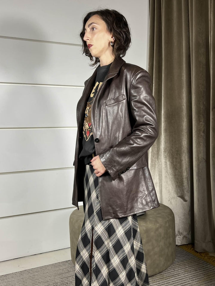 GIACCA IN VERA PELLE FONDANT A25CPGIS0101V0746 CORSELLINI