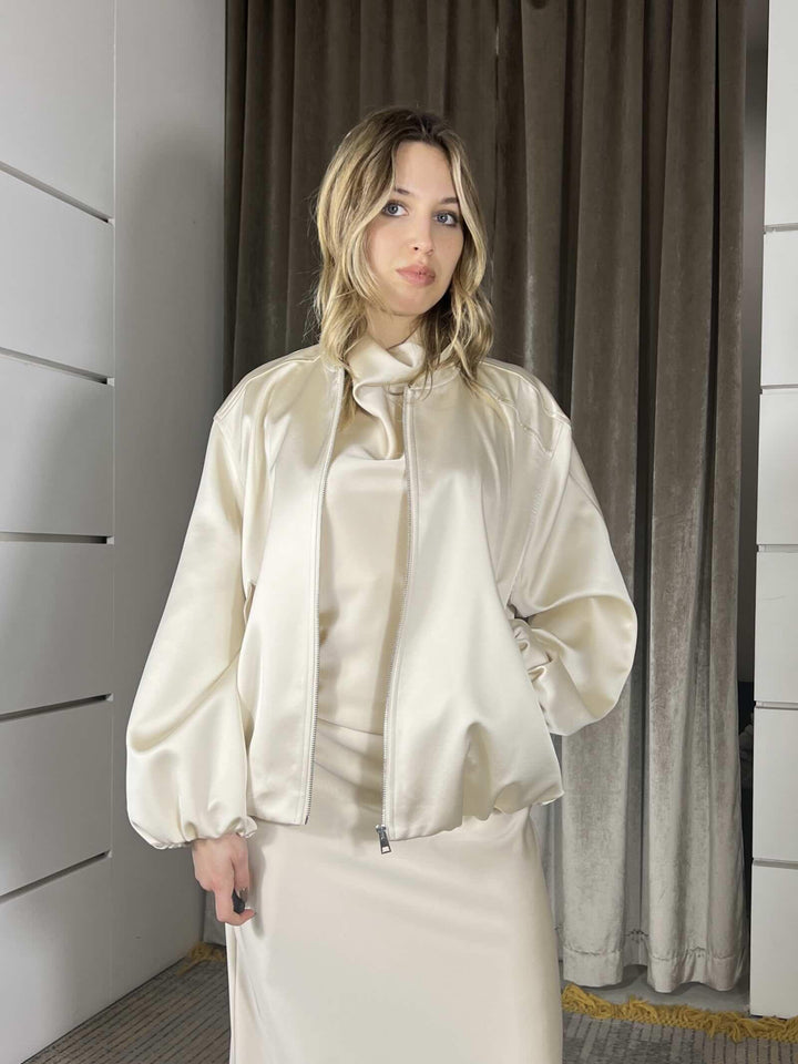 bomber vicolo burro  in raso TAB0512BURRO VICOLO