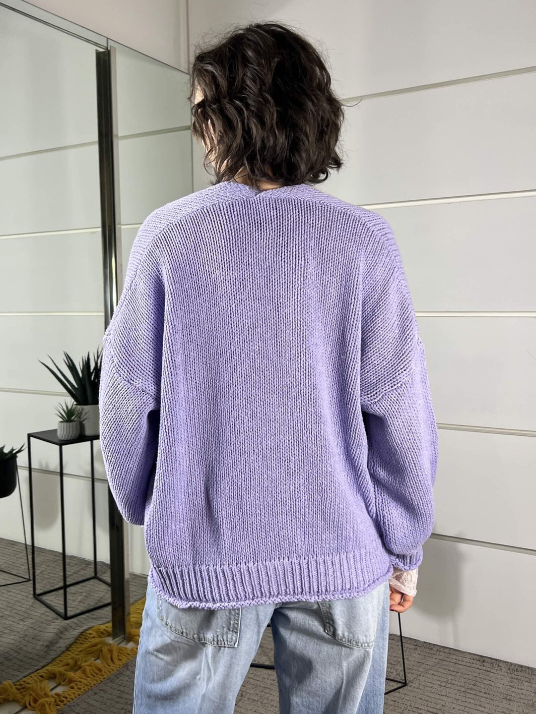 cardigan over, scollo a v  lilla 3AB3015LILLA VICOLO