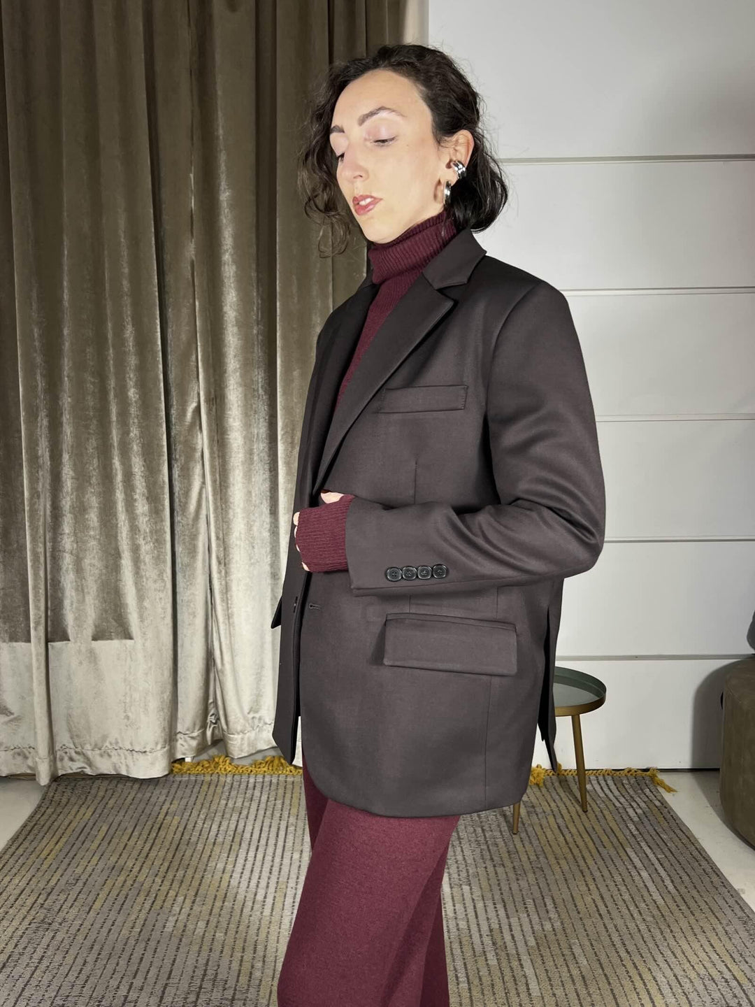 giacca doppia abbottonatura over moro TF2062MORO VICOLO