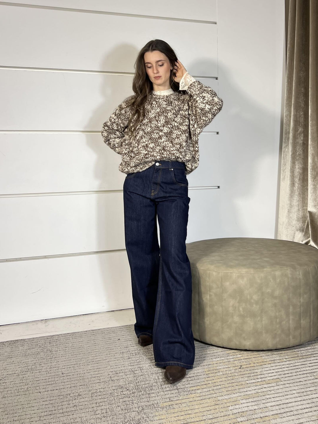 maglione girocollo moro e burro 33060FMORO/BURRO VICOLO