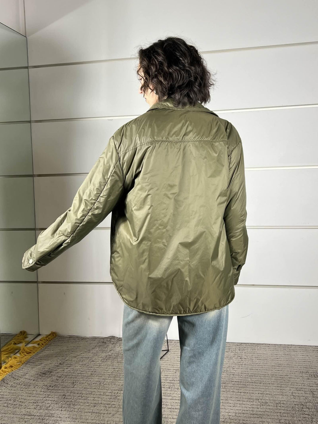 giubbotto trapuntino con collo a camicia verde P02P0115VERDE PHILIA LOFT
