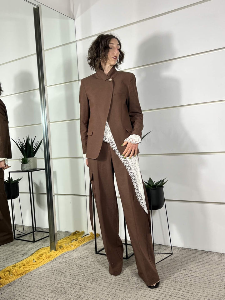 pantalone a palazzo cargo caffe SM222ACAFFE SUSY MIX