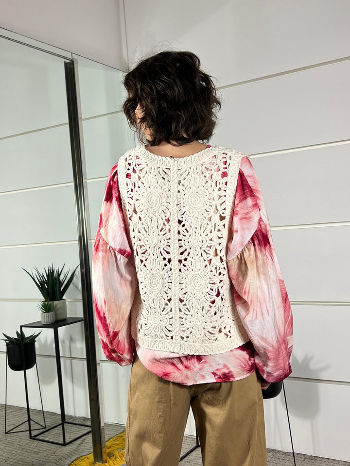 gilet burro crochet 100% cotone VS003VARIANTE UNICA SUSY MIX