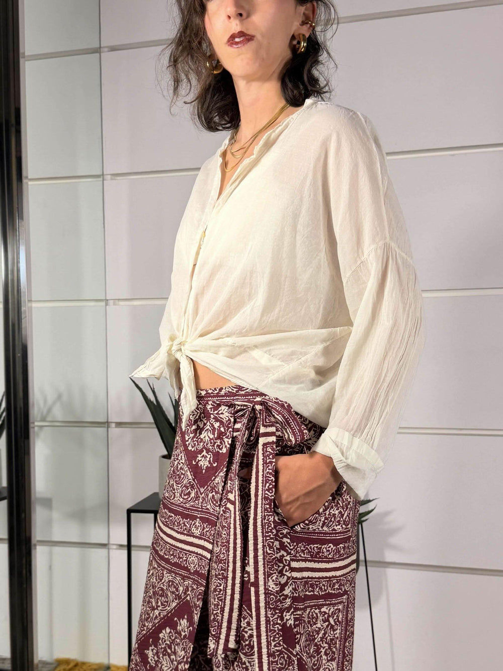 camicia burro in mussola 3020BURRO SPICY CAFE