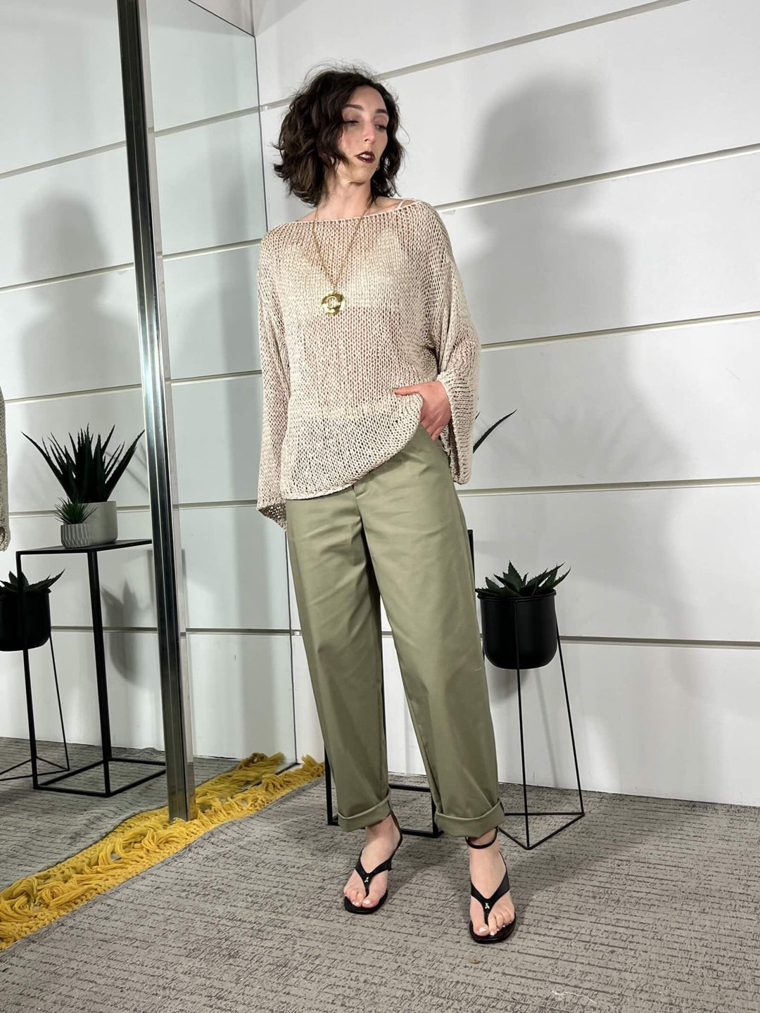 pantalone carrot salvia P9990034V1745 IMPERIAL