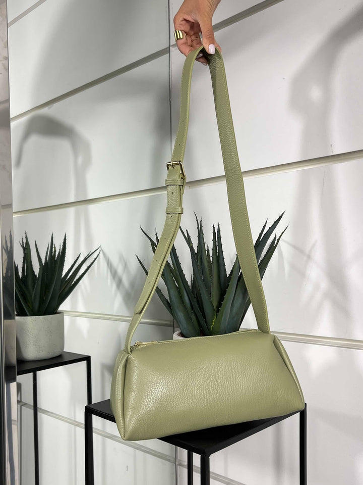borsa in pelle pistacchio con tracolla DO-B0163PISTACCHIO FEMME CAFE SELECTION