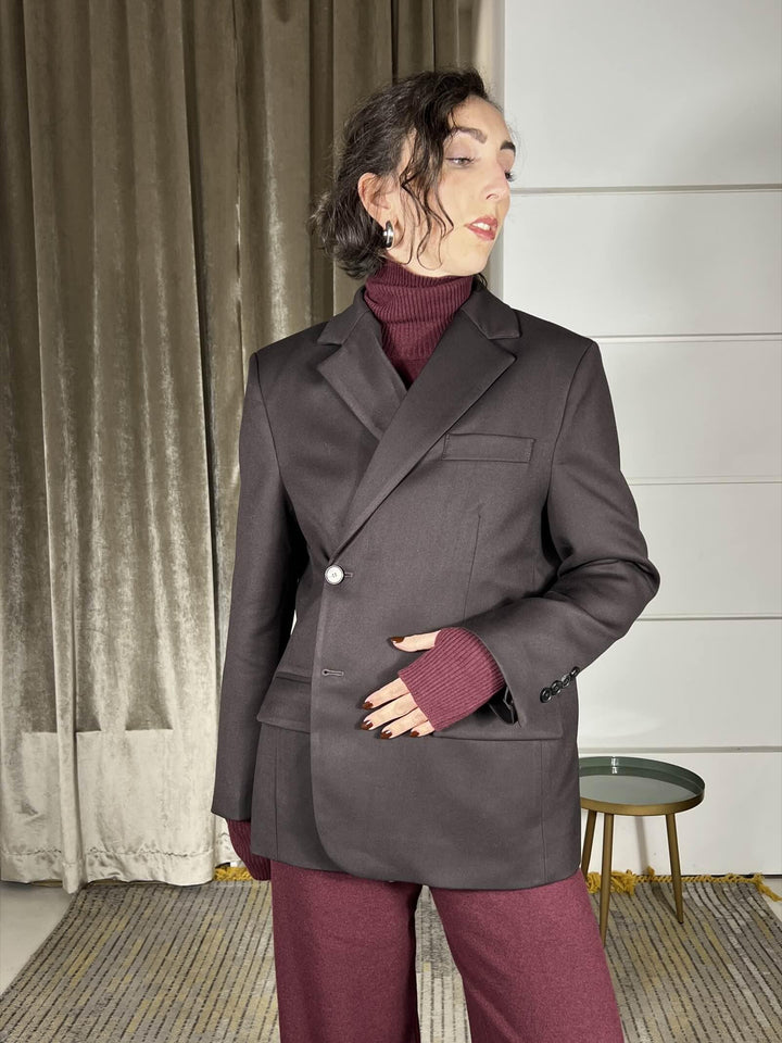 giacca doppia abbottonatura over moro TF2062MORO VICOLO