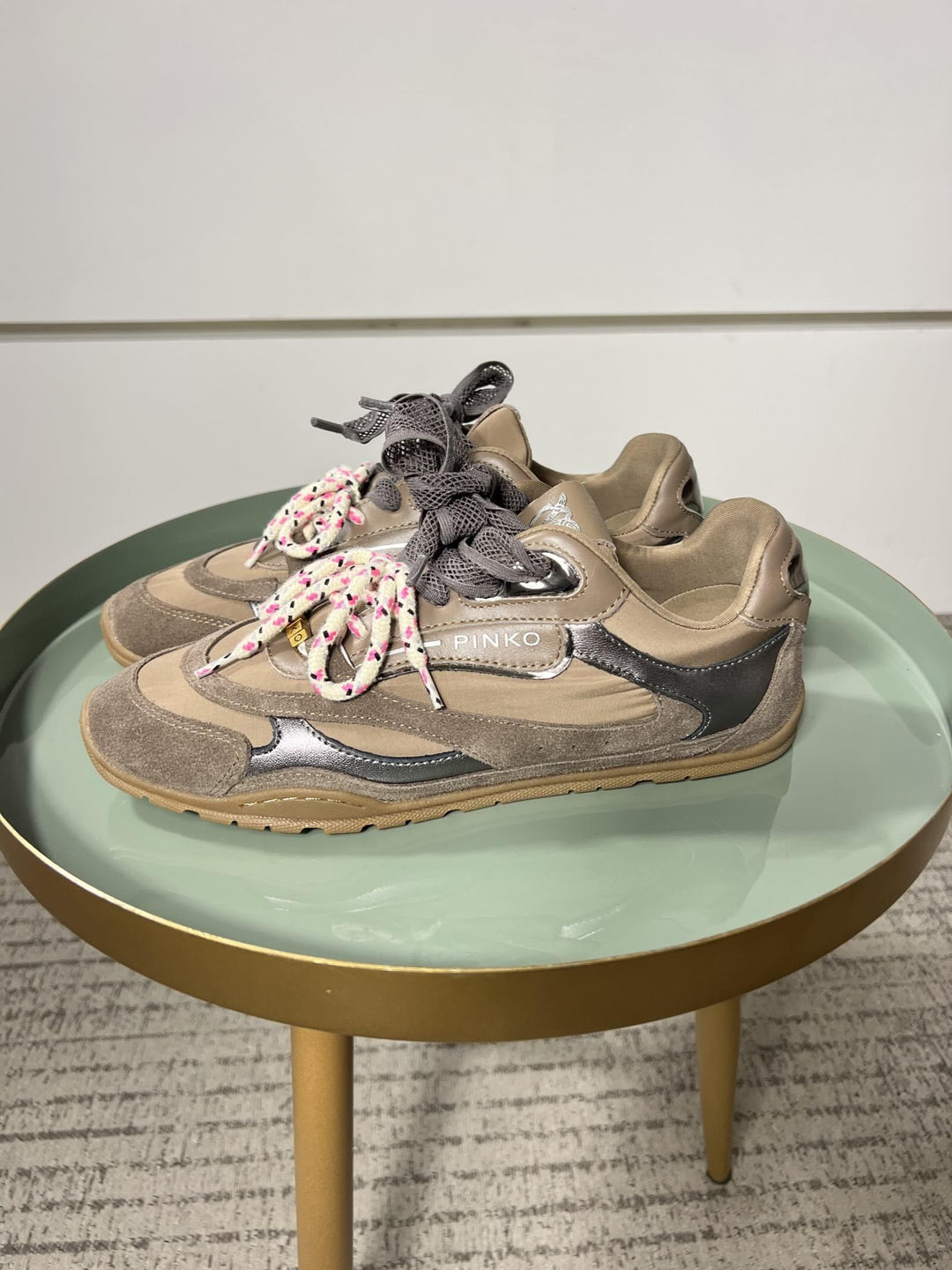 SNEAKERS IN TESSUTO TECNICO ON INSERTI IN SUEDE E CON LACCI INTERCAMBIABILI YULIA 01L72 PINKO