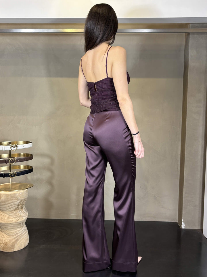 pantalone satin bordeaux vino PINOLOR57 PINKO