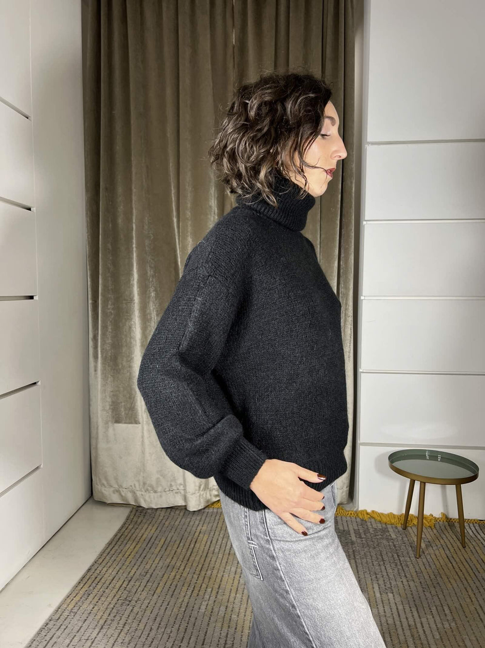 dolcevita nero in misto lana 28014NERO SUSY MIX