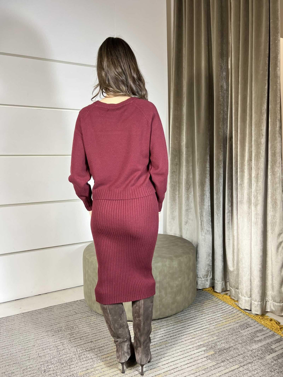 COMPLETO ABITO E MAGLIA A COSINE BORDEAUX 1035910360BORDEAUX SUSY MIX