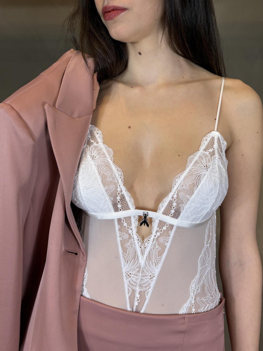 body bianco in pizzo 2I0143A602W146 PATRIZIA PEPE MAIN