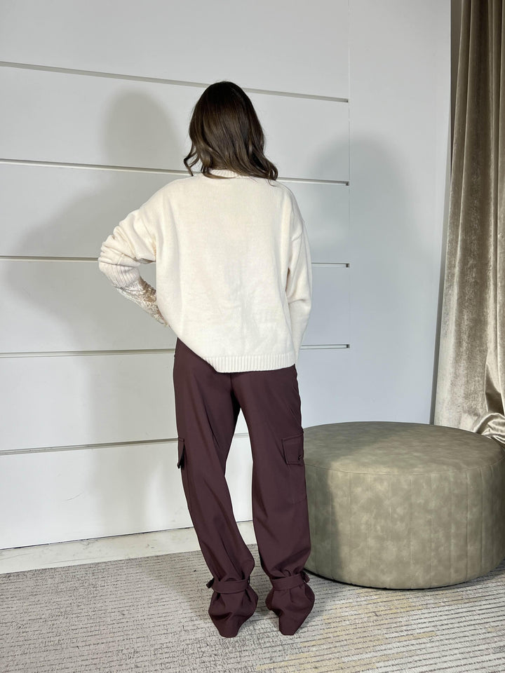 pantalone cargo con laccetto sul fondo prugna P6I8KHS1480 IMPERIAL