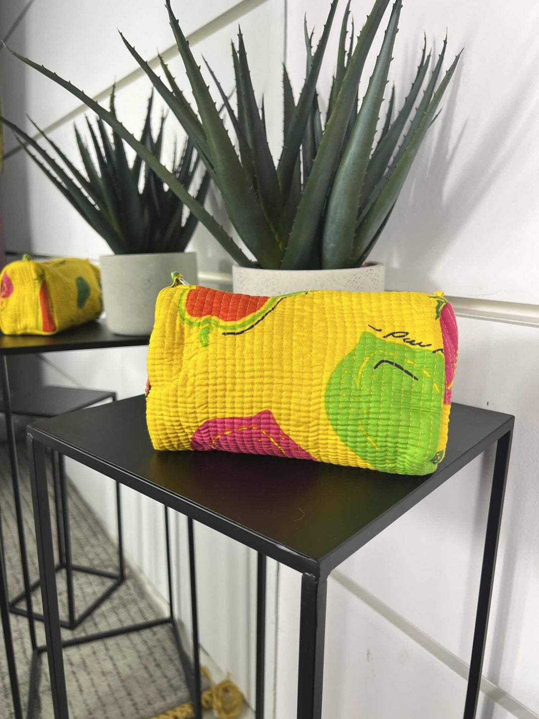 beauty case con stampa fruit gialla CO-B0219MEDIOFRUIT/GIALLO FEMME CAFE SELECTION