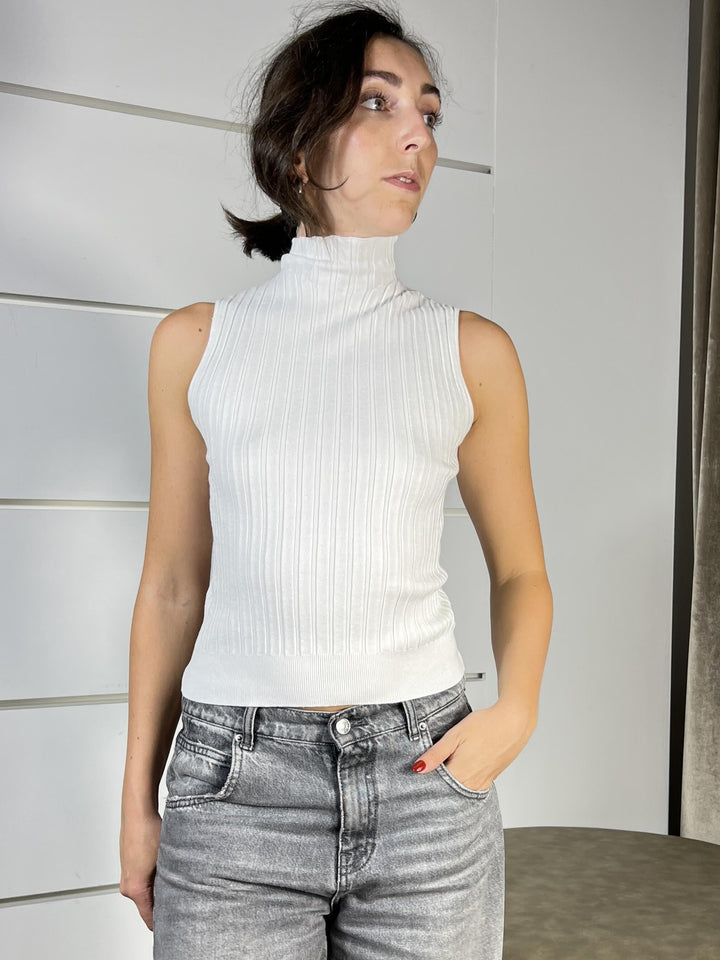 TOP BIANCO A COSTE 22114FBIANCO VICOLO