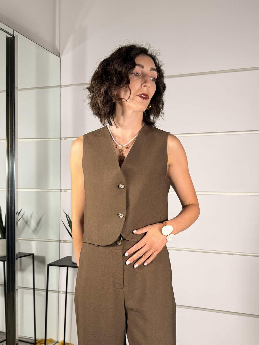 gilet moro in viscosa LIA-Q044MORO HAVE ONE