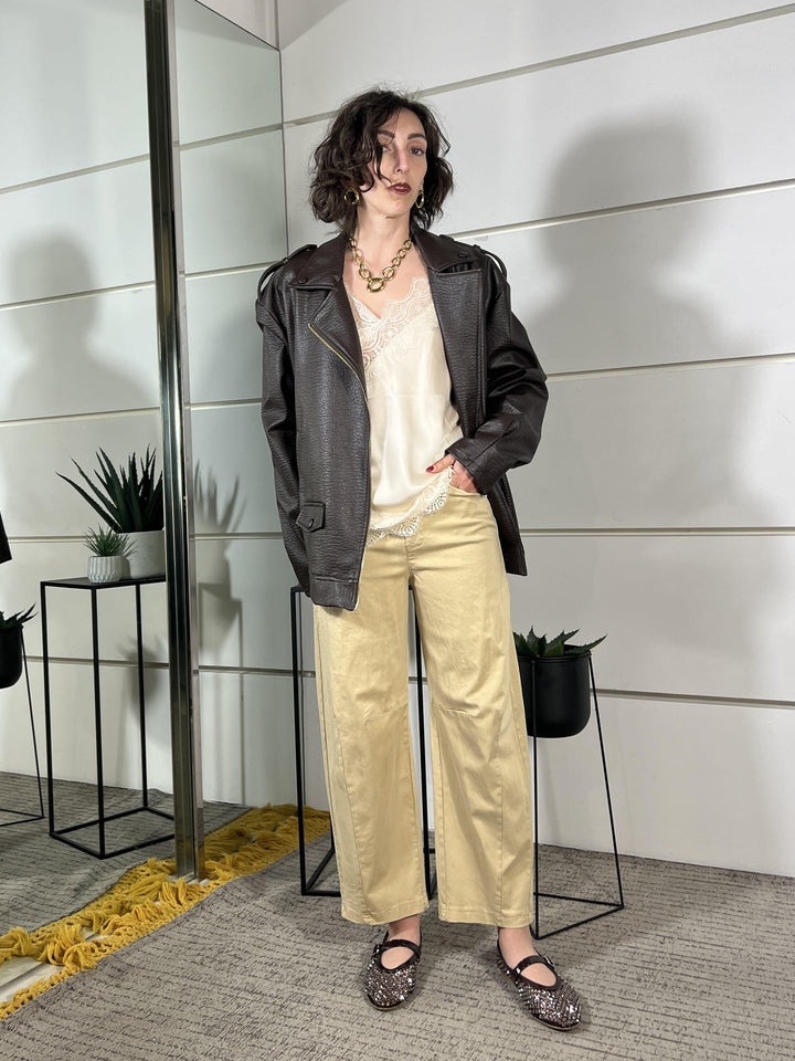 pantalone a ovetto con cintura moon stone PMA-Q216MOONSTONE HAVE ONE