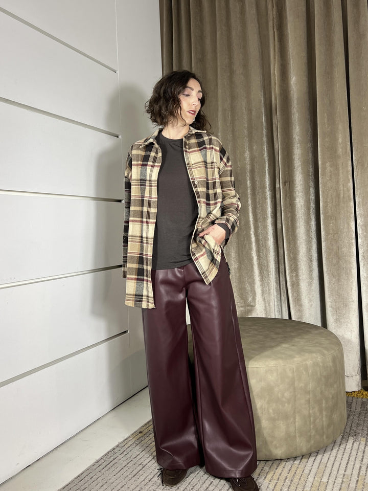 camicia a quadri over moro 48981MORO SUSY MIX