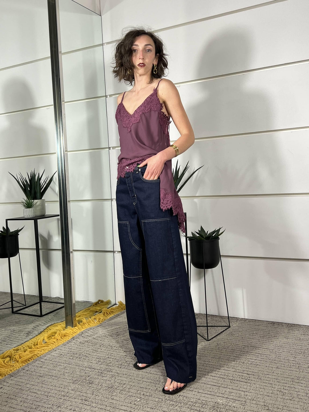 jeans western modello giusi denim scuro GIUSI-WEST-730DENIM BLU TENSIONE IN
