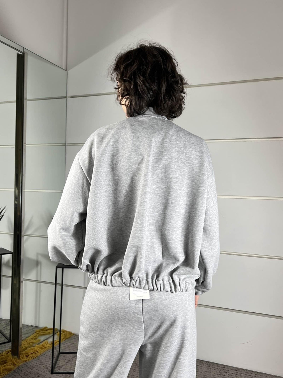 felpa con alamari grigia WF26SZEG8484GRIGIO TWO WAY