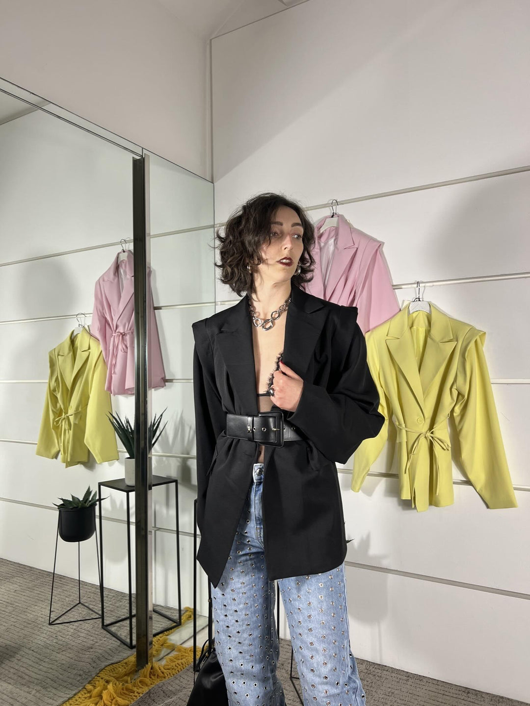 body nero in tulle con inserti in pizzo 8I0186J383K103 PATRIZIA PEPE PREVIEW