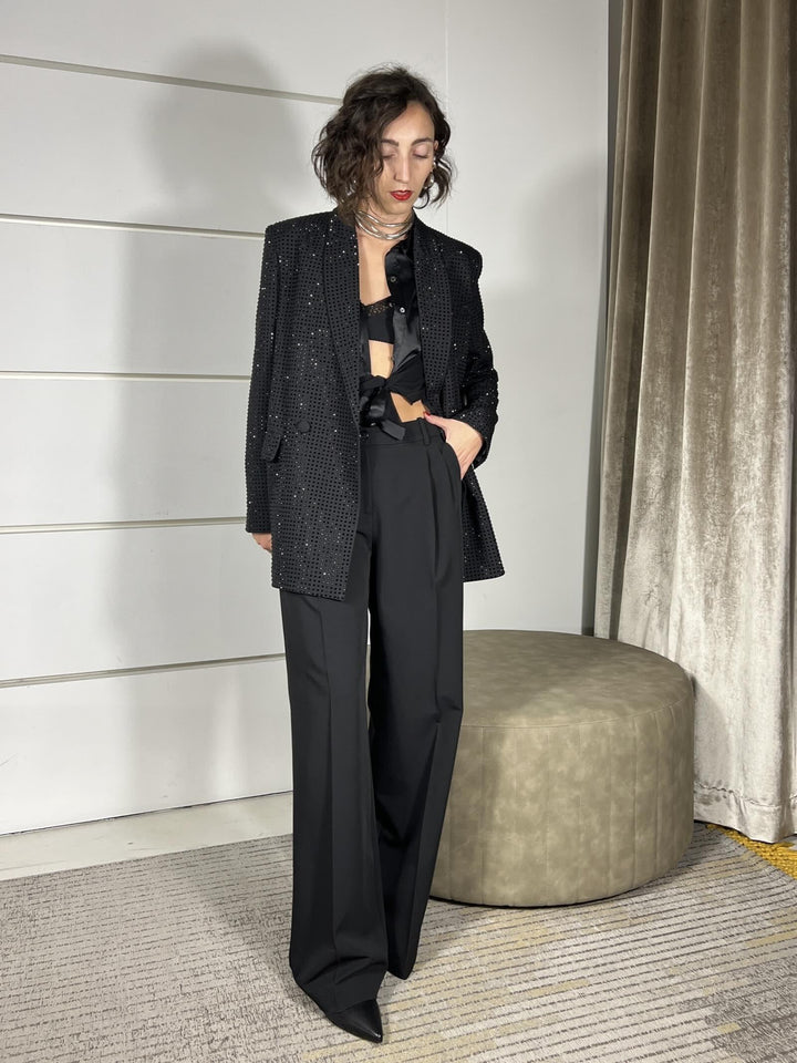 CAMICIA CON TRASPARENZE E CUT OUT NEL RETRO NERA MARQUILLA CAMICIAZ99 PINKO