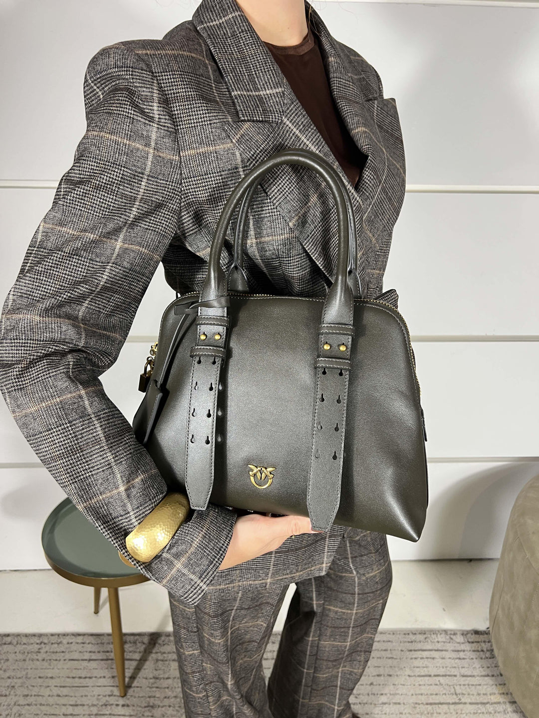 BORSA BOWLING A MANO IN PELLE BOWLING BAGZ99V PINKO