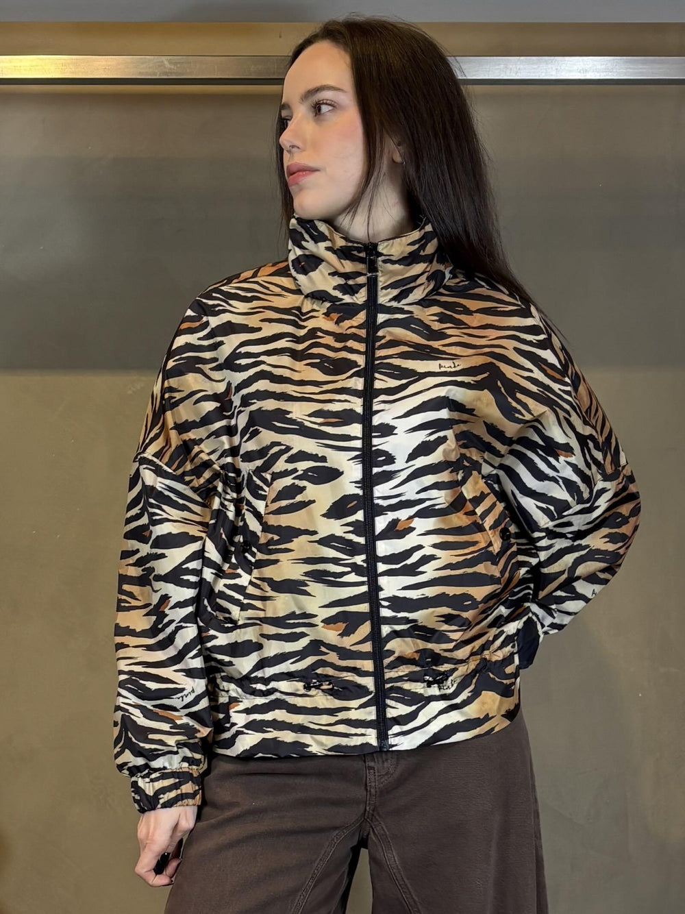 giubbotto tigrato con cappuccio DOTTYZC8 PINKO