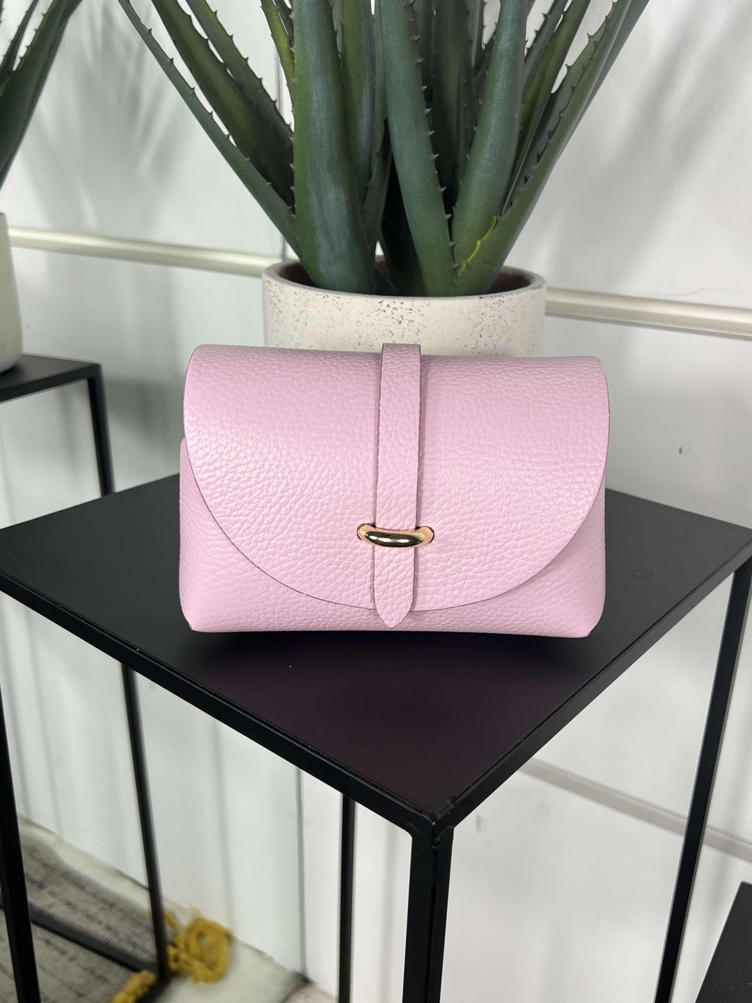 borsa in vera pelle soft pink con tracolla a catena 5363SOFT PINK FEMME CAFE SELECTION