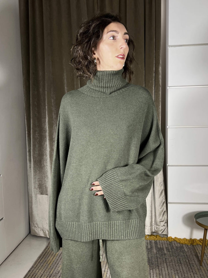 maglione collo alto con coste militare M30258911765 IMPERIAL